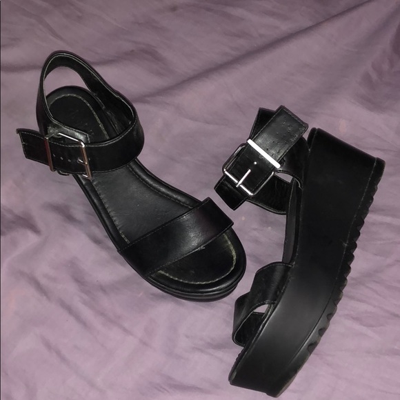 Charlotte Russe Shoes - Charlotte Russe Black Platform Sandals